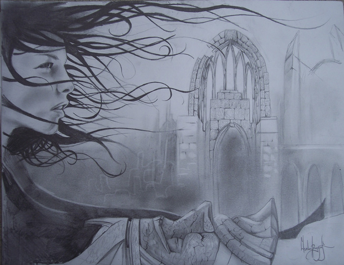 File:Charles Burggraf - Arwen over Aragorn's tomb.jpg