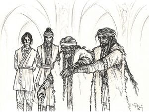 Helena Stepanova - Ulfang with sons seeking audience with Caranthir.jpg