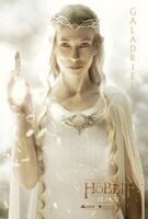 Galadriel holding the Phial on a poster for The Hobbit: An Unexpected Journey