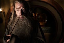 Gandalf in Bag End.