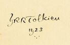 A 1923 signature from a book of Latin Poems.