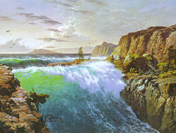 Ted Nasmith - The Incoming Sea at the Rainbow Cleft.jpg
