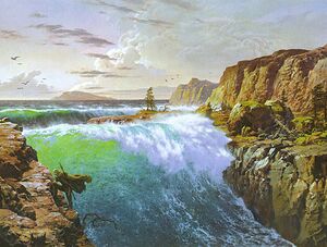 Ted Nasmith - The Incoming Sea at the Rainbow Cleft.jpg