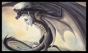 Lourdes Velez - Ancalagon attacks Vingilot.jpg