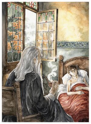 Anke Eißmann - Gandalf and Frodo in Rivendell.jpg