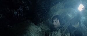 Frodo wielding the Phial in The Lord of the Rings: The Return of the King