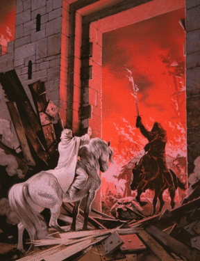 Gandalf, Shadowfax, and the Witch-king[18]