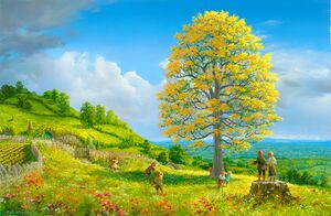 Ted Nasmith - A Mallorn in the Shire.jpg