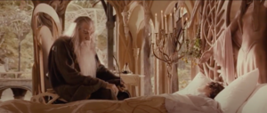 The Lord of the Rings - The Fellowship of the Ring - Gandalf and Frodo in Rivendell.png