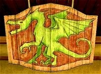 The sign of the Green Dragon from The Lord of the Rings Online